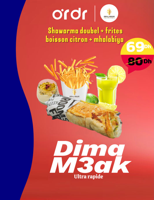 Menu shawarma