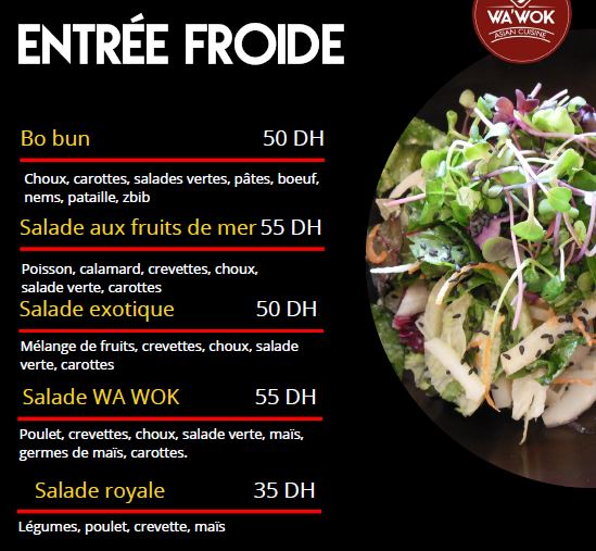 Entrée Froide